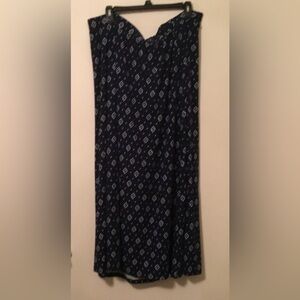 Terra & Sky Navy Geometric Pencil Skirt